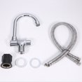 thumbnail image 4 of Foldable Kitchen Rotation Bathroom Bar Sink Water Taps Single-Handle Cold & Hot Water Mixer Copper Swivel for RV Caravan Camper Marine Boat Camping, 4 of 7