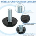 thumbnail image 3 of 20Pack M6 Niveladores de Pies de Muebles con Rosca, Tornillo Ajustable de 23x20, Negro, 3 of 6