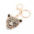 thumbnail image 1 of Rhinestone Leopard Head Key Ring Chain,New Rhinestone Leopard Keyring Leopard Head Keyring Leopard Head Keychain Modern Innovation, 1 of 5