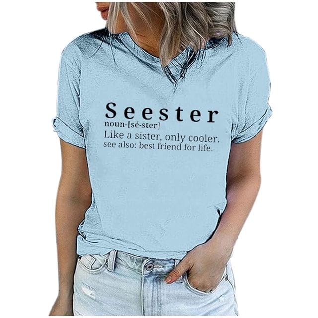 Xuewenshw Haut Décontracté pour Femmes, Mode, Manches Courtes, Col Rond, Tee-Shirt Long