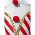 thumbnail image 5 of vastwit Kids Girls Candy Cane Stripes Ballet Dance Dress Christmas Carnival Performance Costume Red 14, 5 of 7
