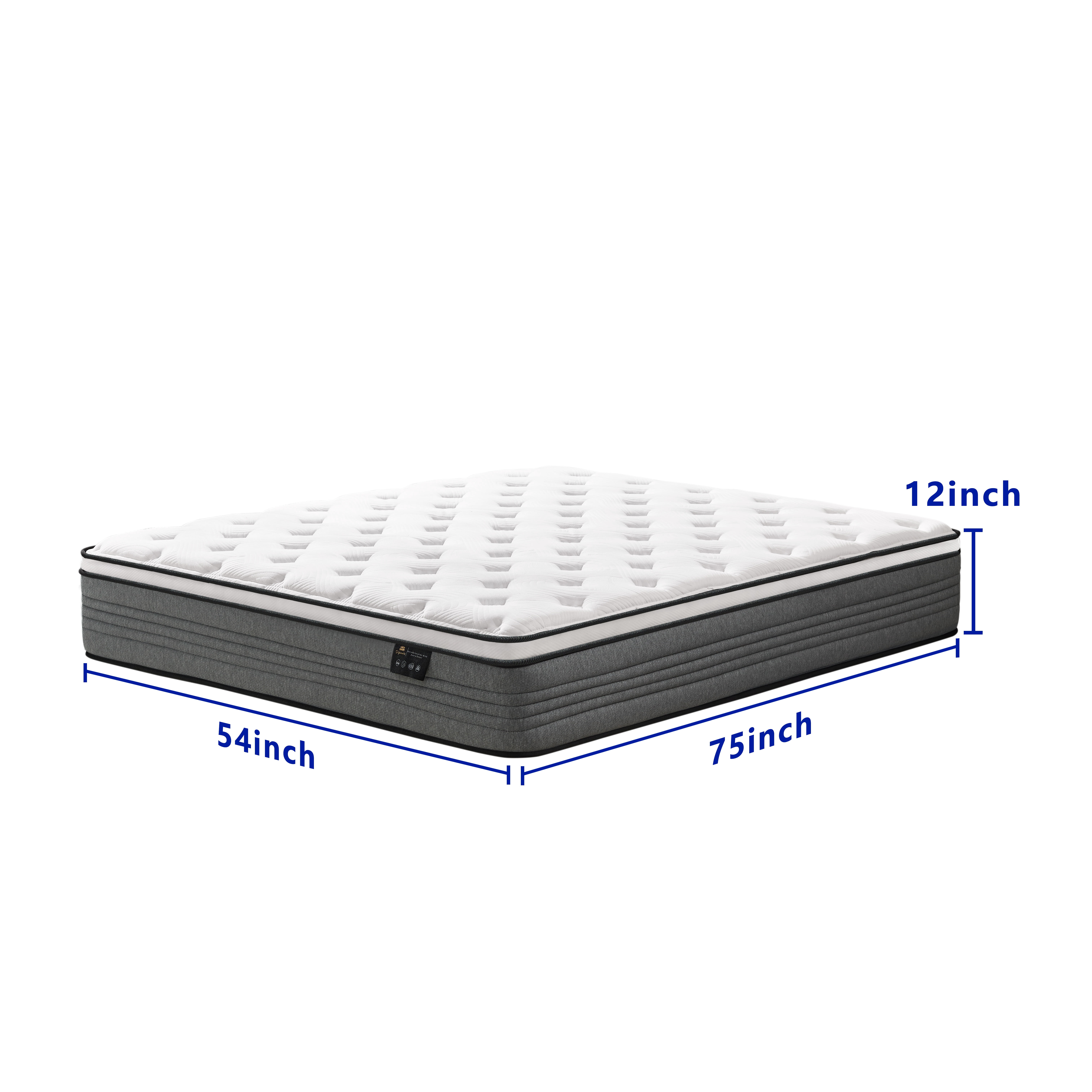 Giovanly 12 inch Queen Hybrid Mattress in a Box, Memory Foam and Individually Wrapped Pocket Coils, Medium Firm, Motion Isolation & Edge Support, Breathable Cooling Gel, CertiPUR-US Certified