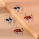 thumbnail image 4 of 2 pares de pendientes colgantes de vaca de dibujos animados de acrílico divertidos únicos lindos y elegantes pendientes de gancho de gota de animales lecheros conjuntos de regalos 5*3,4 CM negro marr, 4 of 5