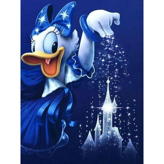 Donald Duck Diamond Painting Kits for Adults,Farmhouse 5D Diamond Art Kits for Beginner, DIY Full Drill Diamond Dots Gem Art and Crafts Home Wall Decor 12"x16"