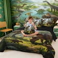 thumbnail image 5 of Erosebridal Tyrannosaurus Rex Pterosauria Twin Bedding Sets, Triceratops Dinosaur Bedding Comforter Set, 5 of 6