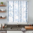 thumbnail image 5 of Blue Grey Branches Sheer Curtains 45 Inches Long, Vintage Blue Forest Gray Light Filering Curtains, Breathable Simi Curtain Privacy Drapes for Kitchen Bathroom Lightweight Small Window Treatment, 5 of 9