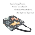 thumbnail image 3 of FORMRS Womens Canvas Tote Bag with Zipper Inner Pocket Shoulder Handbag, Orange Dinosaur, 3 of 7