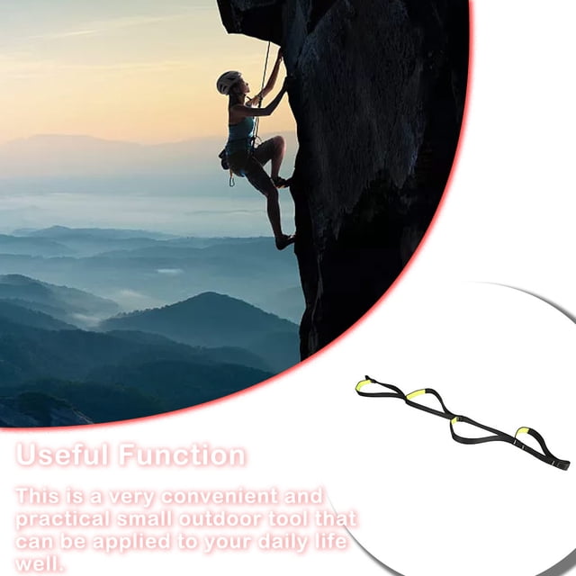 Escalade 8-Steps Échelle Polyester Équipement de Sécurité Extérieure Corde Extérieure Sangle de Rappel de Roche Adultes Voyageant Spéléologie Alpinisme