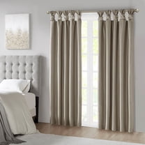 Twist Tab Total Blackout Window Curtain Panel Pewter 50x95" Blackout