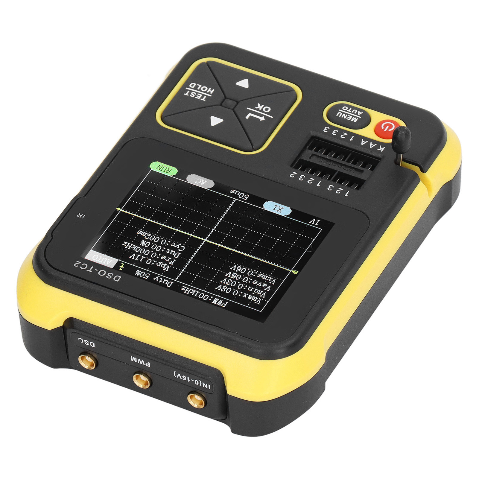 Digital Oscilloscope, Oscilloscope 2.4in TFT Screen Duty Cycle Button Design For Test Waveform