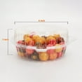 thumbnail image 2 of Tutuviw 20 Pcs 6 in Disposable Pie Containers, Clear Plastic Take Out Containers, Clamshell Takeout Tray With Hinged Locking Lids for Dessert Cakes Flan Cookies Salads Pasta Sandwiches, 2 of 7