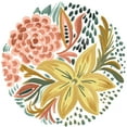 thumbnail image 2 of Del Sol, Ani 12x12 Gold Ornate Wood Framed with Double Matting Museum Art Print Titled - Peachy Matisse Florals I, 2 of 4