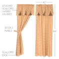 thumbnail image 2 of Primitive Panel Pair Maisie Attached Scalloped Valance Window Curtains TCC Brands, 2 of 5