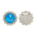 thumbnail image 1 of Broche de plata Unbranded Berlín geografía coordenadas trave M, 1 of 3