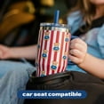 thumbnail image 3 of YAYA My First Travel Tumbler for Preschool & Kids 3+, Insulated Stainless Steel Tumbler with Reusable Silicone Straw & Spill-Proof Lid, Cup Holder Compatible, BPA-Free, 12oz, USA Bears, 3 of 8