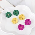 thumbnail image 5 of UDIYO Women Fashion Painting Multicolor Flower Stud Earrings Summer Beach Jewelry Gift, 5 of 7