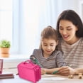 thumbnail image 3 of WRKEKC ‌Oxford Cloth Pencil Case for 72 Color Pencils‌ - Large Capacity, Features 4 Independent Zipper Compartments, Made of Good Cloth Material, Available in Red, Purple, Pink, Blue, Gray Colors, 3 of 8