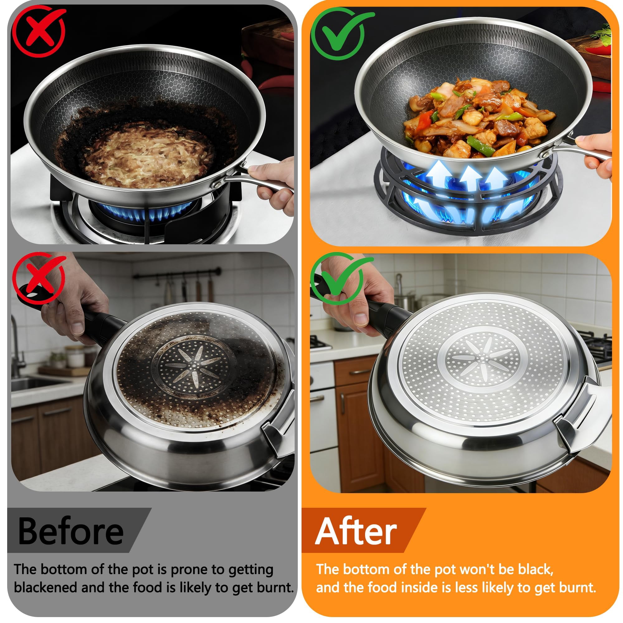 Ebaokuup 9.3" Cast Iron Heat Diffuser for Slow Cooking & Temperature Control
