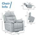 thumbnail image 4 of Costway Power Lift Recliner Chair Sofa for Elderly w/ Side Pocket & Remote Control Grey, 4 of 11