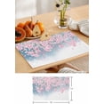 thumbnail image 6 of Peach Blossom Placemats Set of 4,Washable Woven Burlap Cloth Fabric Placemat for Square/Rectangle/Round/Oval Dining Table,Easy Clean Place Mats for Toddlers,Kids Gradient Watercolor Spring Pink Flower, 6 of 6