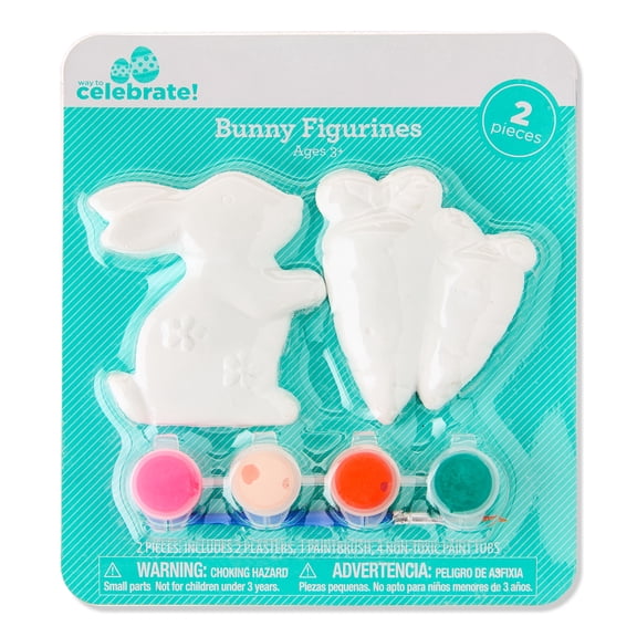 Paint Your Own Bunny and Carrot Figurines, Easter by Way To Celebrate