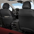 thumbnail image 3 of Coverado Luxury Leather Car Seat Covers Full Set 5 Seats, Automotive Front and Rear Mesh Seat Covers for SUV Sedan Truck, Black & Red, 3 of 6