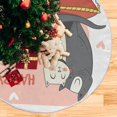 thumbnail image 5 of SKYSONIC Valentine's Day Heart Christmas Tree Skirt Home Decoration Large Round Christmas Tree Skirt for Holiday Party Home Christmas Day Ornaments 35.4 Inch, 5 of 6