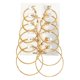 thumbnail image 1 of 6 pares de colgantes circulares de aro grande para mujer, joyería de 21 mm a 48 mm Oro jinwen Pendientes de aro grandes, 1 of 8