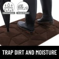thumbnail image 5 of Buganda Indoor Doormats, Absorbent Trapper Dirt Door Mats, Non Slip Low Profile Inside Doormats for Entryway, 32x48, Dark Brown, 5 of 9