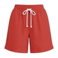 thumbnail image 7 of Yievot Women's Casual Shorts 7 Inch Inseam Drawstring Elastic Waist Relaxed Fit Summer Beach Vacation Shorts, 7 of 7