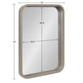 thumbnail image 6 of Kate and Laurel Hutton Modern Radius Rectangle Wood Wall Mirror, 20 x 30, Gray, Large Decorative Robust Farmhouse Mirror for Wall, 6 of 8