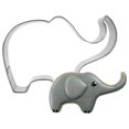 thumbnail image 2 of Molde cortador de galletas de acero inoxidable, molde de prensa de galletas de bromelia de azúcar enrollado, Animal grande y lindo, elefante tonto, 2 of 5