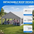 thumbnail image 3 of Dextrus 20x40FT Premium Wedding Event Party Tent with Galvanized Ripple Structure Includes Spacious White Roof, Detachable PVC Sidewalls & 4 Convenient Storage Bags Ideal for Commercial Use, 3 of 10