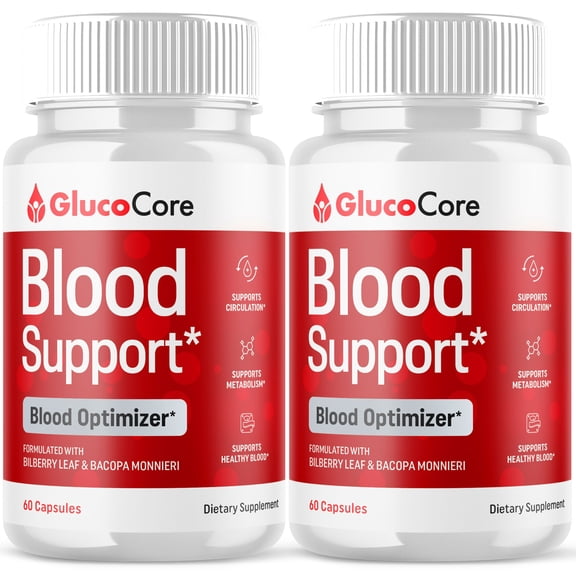 GlucoCore Blood Support Pills Advanced Formula Vitamin Supplement Gluco Core 120 Capsules