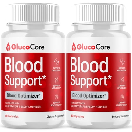 GlucoCore Blood Support Pills Advanced Formula Vitamin Supplement Gluco Core 120 Capsules