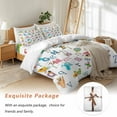 thumbnail image 7 of Alphabet Letter Bedding Duvet Cover Set Full Size 4 Pieces Colorful Cartoon Animals ABCD Letter Bedding Set with Zipper Closure, 1 Comforter Cover 86x86 Inches 1 Flat Sheet & 2 Pillow Cases, 7 of 7