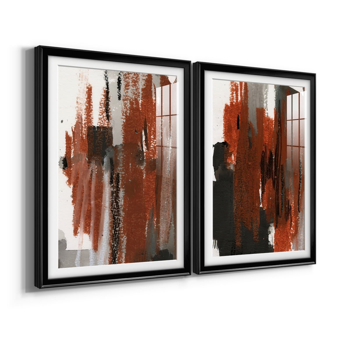 Wexford Home Loft Pastel V Premium Framed Print, 30.5" x 42.5" - Ready to Hang, Black (Set of 2)