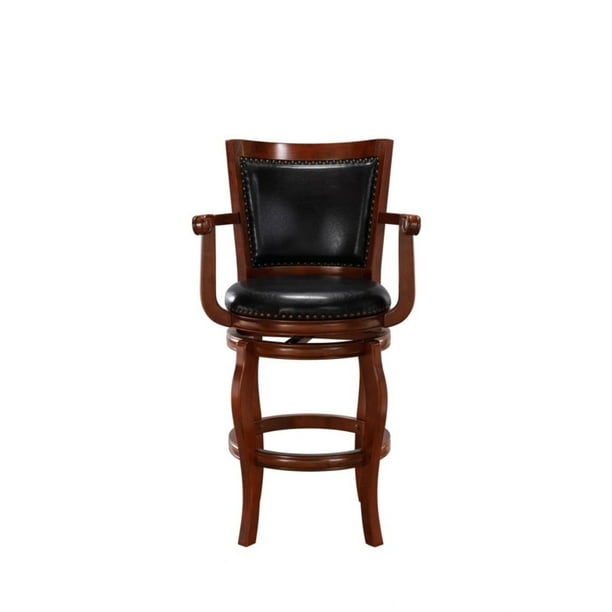 Jones 29" Swivel Bar Stool Black, Cherry