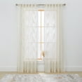 thumbnail image 2 of (2 pack) Better Homes & Gardens Embroidered Botanical Sheer Curtain, Single Panel, Papyrus Beige, 50" W x 84" L, 2 of 7