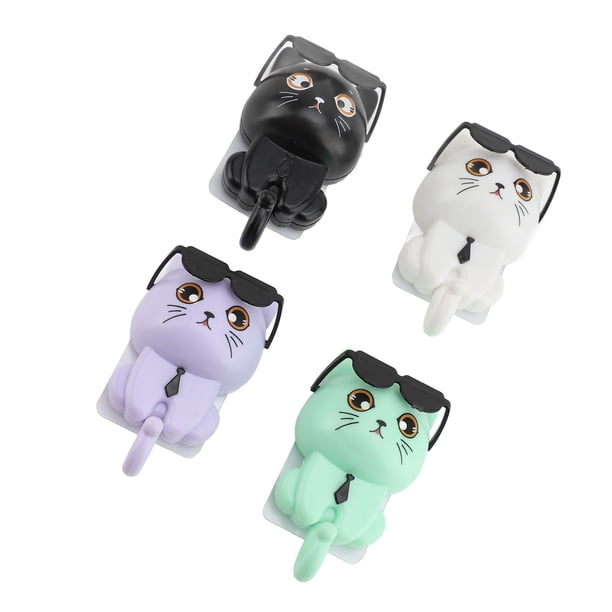 Soporte Para Llaves De Gato, Resistente Al Agua, 4 Ganchos Adhesivos Para Gatos, Para El Hogar, Dormitorio Y Oficina
