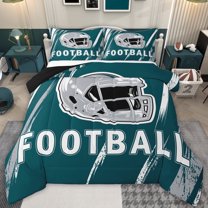 jejeloiu Football Games Twin Comforter Sets,American Sport City Bedding Set For Ball Gamer Reversible 2 Pieces