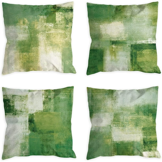 Green and tan pillows sale
