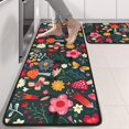thumbnail image 2 of Kitchen Rugs Sets Of 2,Pioneer Flower Floral Print Pattern Anti Fatigue Kitchen Mat Rugs Non Slip Washable,Decorative Kitchen Floor Mats for Kitchen,Sink,Laundry,17"x47"+17"x47", 2 of 5