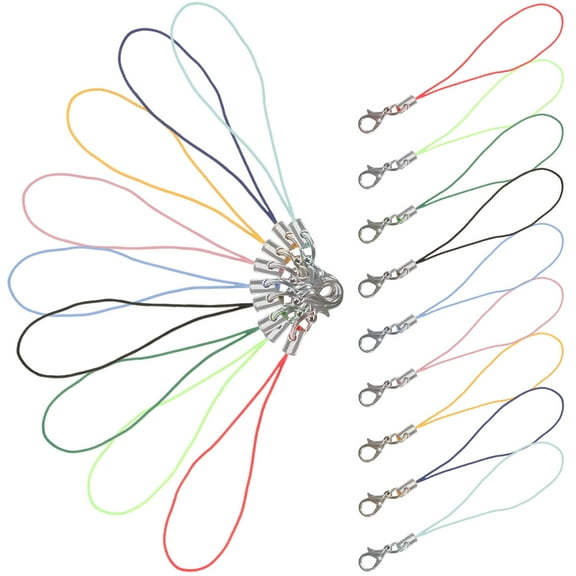 OUNONA Phone Strap Charm Cell Phone Charm Straps Metal 100Pcs Diy Accessories 20 Different Colors