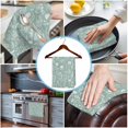 thumbnail image 3 of White Teal Spring Floral Kitchen Towels Set of 3, Water Absorbent Dish Towel, Summer Flowers Botanical Decorative Hand Towels - Quick Drying Cloth for Cooking Baking, 18x28 Inch, 3 of 8