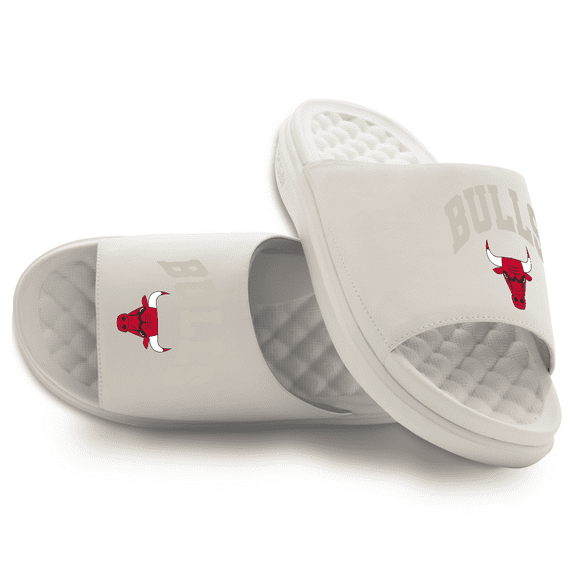 Unisex ISlide Cream Chicago Bulls Tonal Pop Motive Slide Sandals