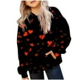 thumbnail image 2 of Cowsor Sweat à Capuche pour Enfants / Manches Longues Imprimé Col Rond / Tissu Extensible Doux / Tenue Décontractée Chaude pour École Quotidienne / Garçons Filles 2-14 Ans, 2 of 5