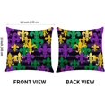 thumbnail image 6 of Throw Pillow Cover Mardi Gras Carnival Fleur De Lis Pattern Home Decor Pillowcase for Sofa 18x18 Inches, 6 of 6