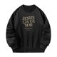 thumbnail image 1 of Sudadera de cuello redondo para mujer, suéteres de cuello redondo de moda de invierno para pesca deportiva Negro, 1 of 7
