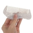 thumbnail image 3 of Unique Bargains 1 Pc Portable Special Shape Hair Comb White Acetate Sheet, 3 of 5